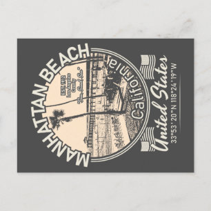 CARTE POSTALE MANHATTAN BEACH CITY - LOS ANGELES CALIFORNIE