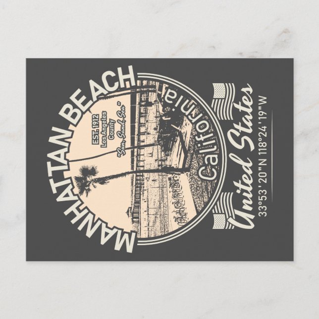 CARTE POSTALE MANHATTAN BEACH CITY - LOS ANGELES CALIFORNIE (Devant)