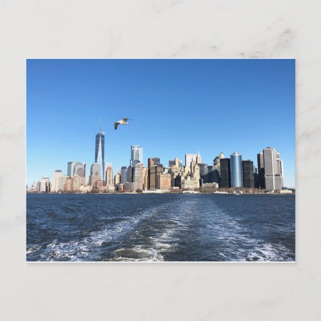 Carte Postale Manhattan Skyline depuis Ferry, New York (Devant)
