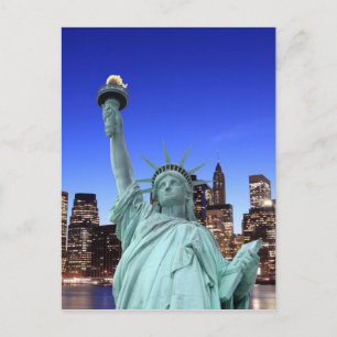 Carte Postale Manhattan Skyline et la Statue de la Liberté