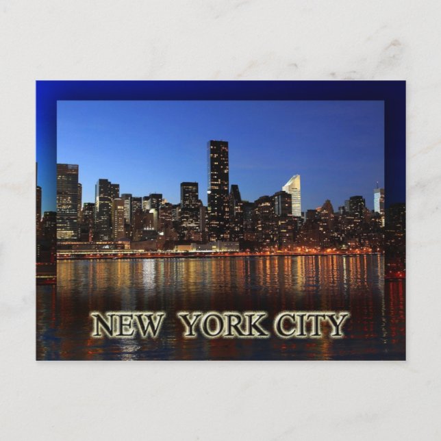 Carte Postale Manhattan skyline la nuit - New York City (Devant)