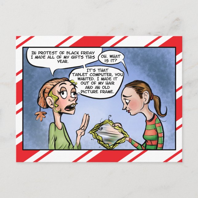 Carte Postale Manifestation du Vendredi Noir Accueil Cadeau (Devant)