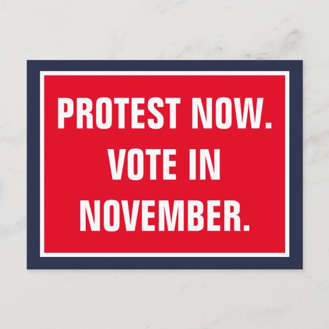 Carte Postale Manifestation Maintenant Vote en Novembre La polit (Devant)