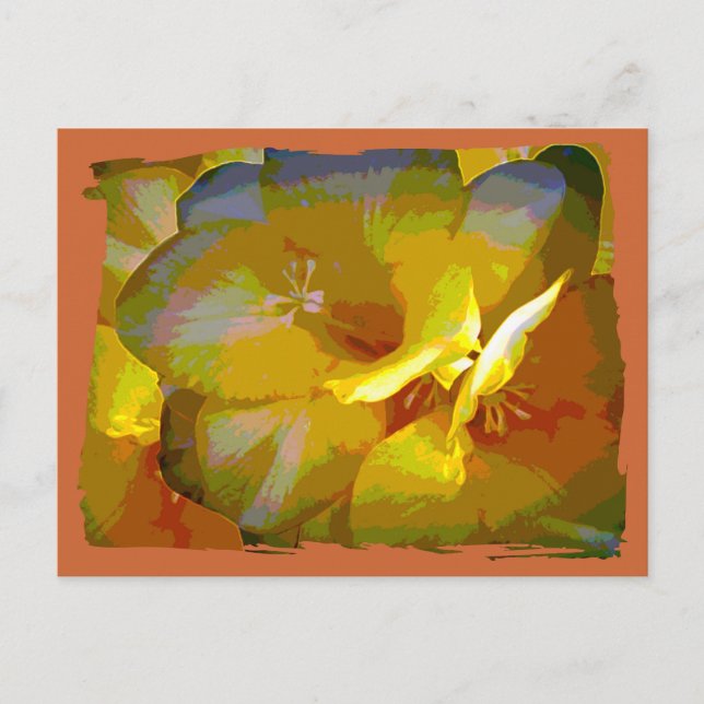 Carte Postale Manipulation numérique de Freesia Jaune (Devant)