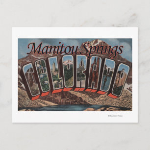 Carte Postale Manitou Springs, Colorado - Scènes de grandes lett