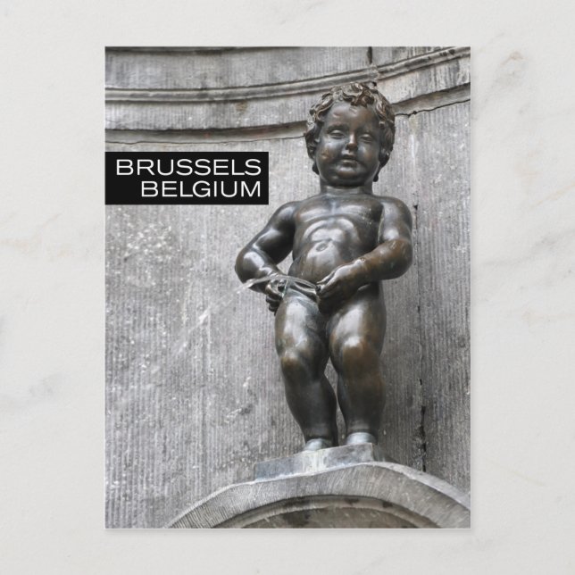 Carte Postale Manneken Pis à Bruxelles Belgique (Devant)