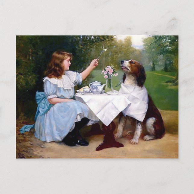 Carte Postale Mannequins de table victorienne pour animal de com (Devant)