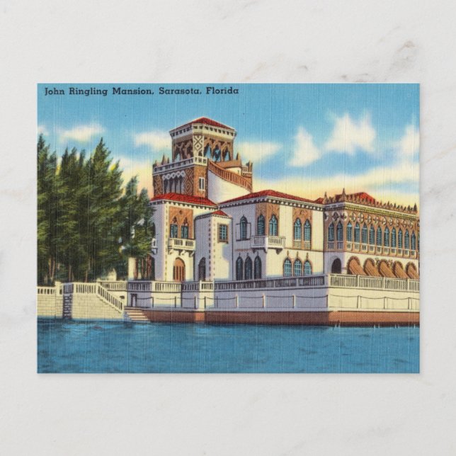 Carte Postale Manoir à sonneries, Sarasota, Floride (Devant)