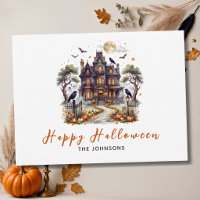 Manoir Hanté Élégant Joyeux Halloween