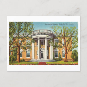 Carte Postale Mansion du Gouverneur, Père Noël Fe, Nouveau-Mexiq
