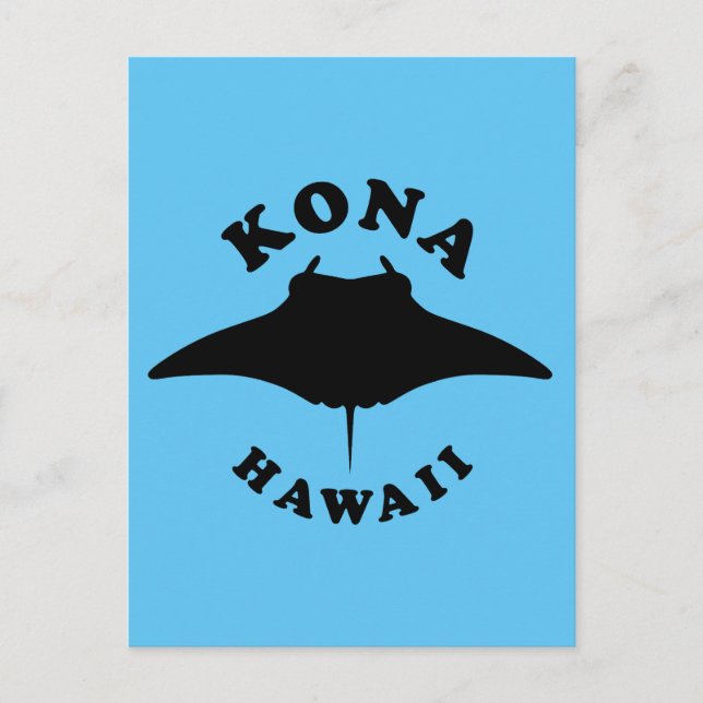 Carte Postale Manta Ray Plongée à Kona, Hawaii (Devant)