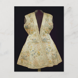 Carte Postale Manteau de chasse satiné brodé avec soie dans