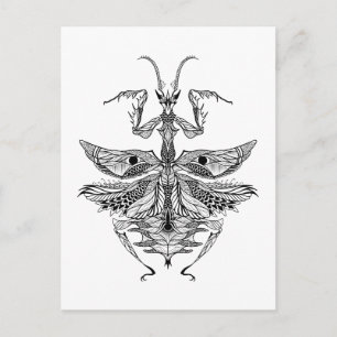 Carte Postale Mantis de prière inspirés