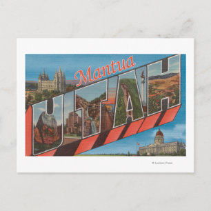 Carte Postale Mantoue, UtahGrandes lettres ScènesMantoue, UT