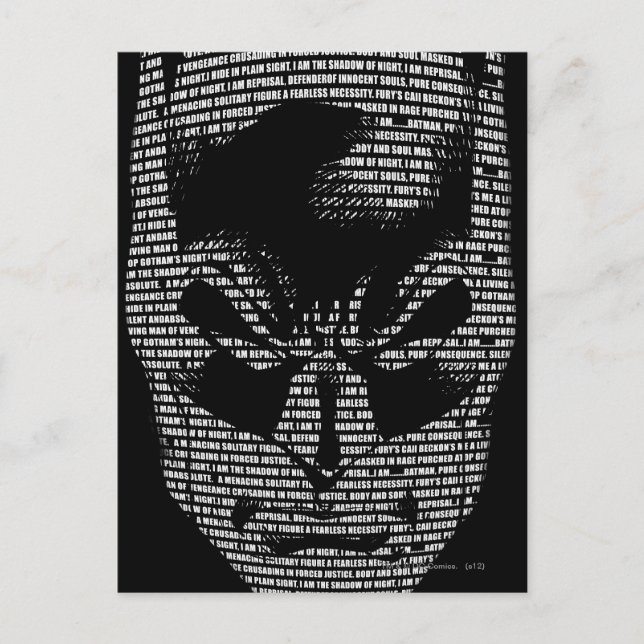 Carte Postale Mantra de Batman Head (Devant)