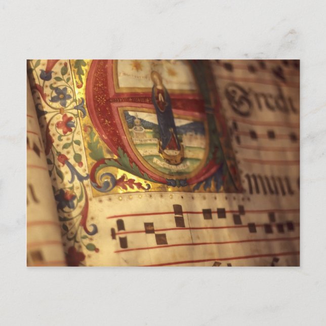 Carte Postale manuscrit éclairé (Devant)