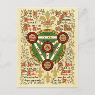 Carte Postale Manuscrit éclairé de la Sainte Trinité