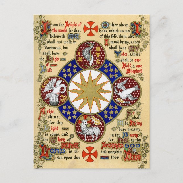Carte Postale Manuscrit éclairé l'Epiphanie (Devant)