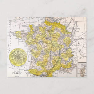 CARTE POSTALE MAP : FRANCE