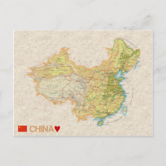 Carte Postale MAP POSTCARDS ♥ Chine