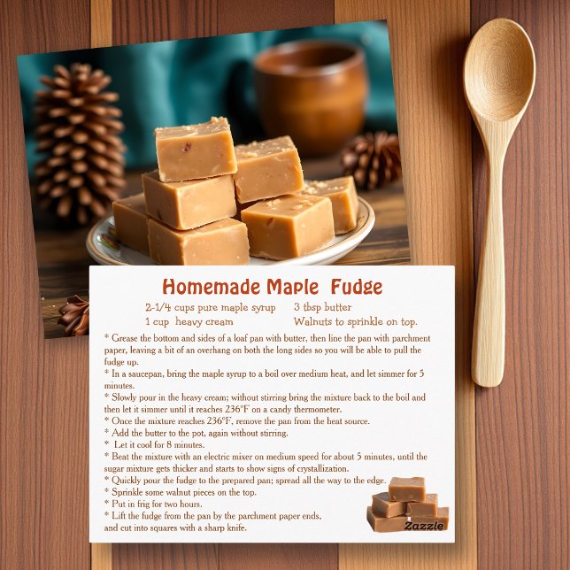 Carte Postale Maple Syrup Fudge Recipe (Créateur téléchargé)