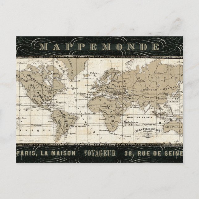 Carte Postale Mappemonde (Devant)