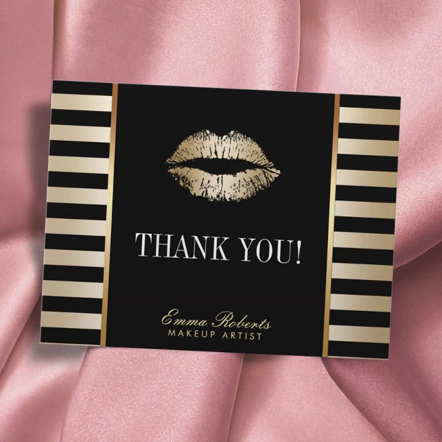 Carte Postale Maquillage Artiste Gold Lièvres Grandes Mercis mod (Créateur téléchargé)