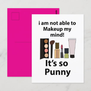 Carte Postale Maquillage Jeu de mots drôle Maquillage
