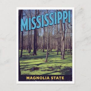Carte Postale Marais de la baie du Mississippi Magnolia State