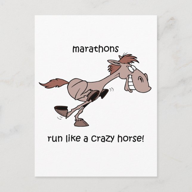 Carte Postale Marathon drôle (Devant)
