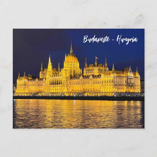 Carte Postale Maravilhosa Budapeste durante a noite (Devant)