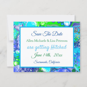 Carte Postale Marbre bleu vert pour peinture.Mariage Enregistrer