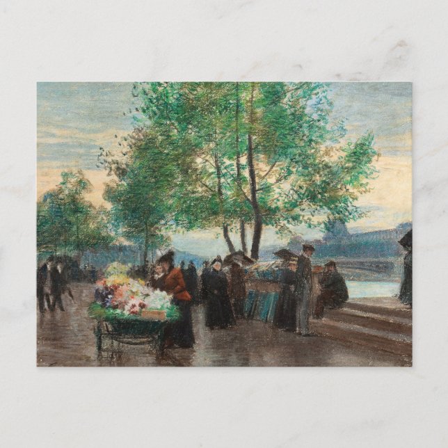 Carte Postale Marchands sur la Seine | Victor Gabriel Gilbert (Devant)