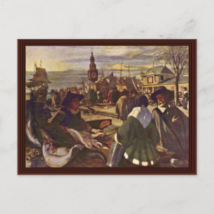 Carte Postale Marché Au Port Par Witte Emanuel De