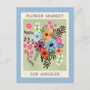 Carte Postale Marché aux Fleurs, Los Angeles,