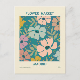 Carte Postale Marché aux Fleurs Madrid Impression