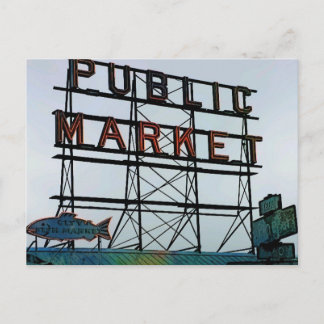Carte Postale Marché aux poissons de Seattle