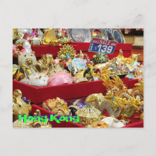 Carte Postale Marché de Hong Kong