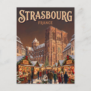 Carte Postale Marché de Noël de Strasbourg France