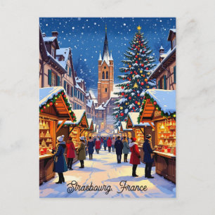 Carte Postale Marché de Noël de Strasbourg, France vacances