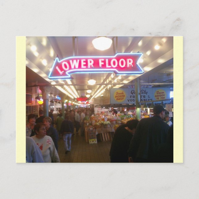 Carte Postale Marché de Pike Place (Devant)