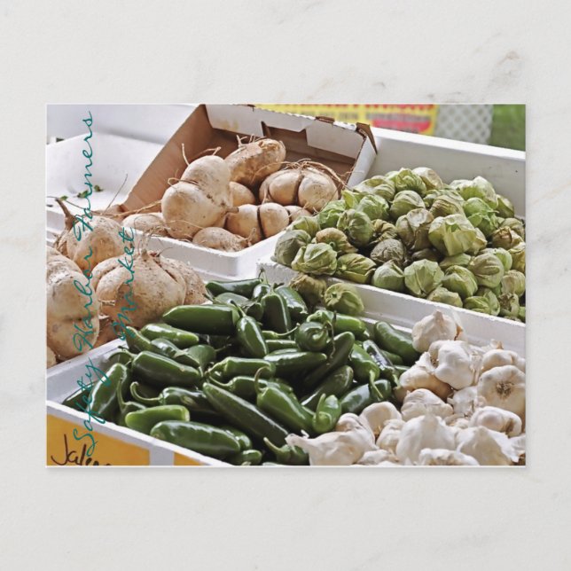 Carte Postale Marché des fermiers portuaires de sécurité (Devant)