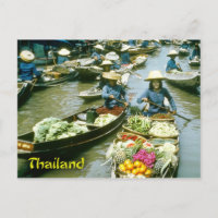 Marché flottant en Thaïlande