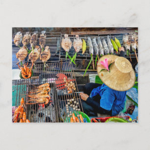 Carte Postale Marché flottant Talin Chan