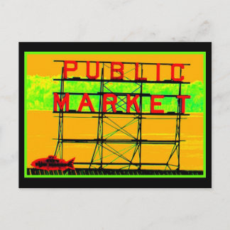 Carte Postale Marché Neon