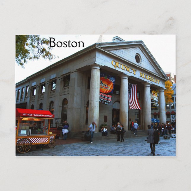 Carte Postale Marché Quincy de Boston (Devant)
