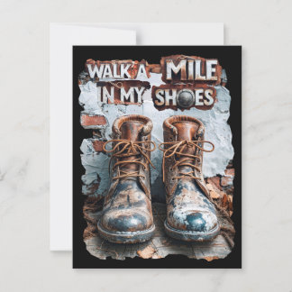 Carte Postale Marcher à un kilomètre dans mes chaussures - Inspi