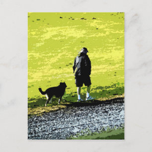Carte Postale Marcher Avec Un Ami