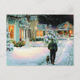 Carte Postale Marcher Dans La Neige