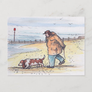 Carte Postale Marcher le chien - 02